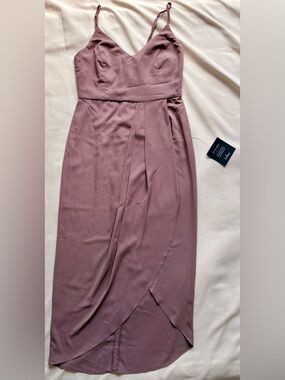 Lulu's Reinette Mauve Purple Midi Dress